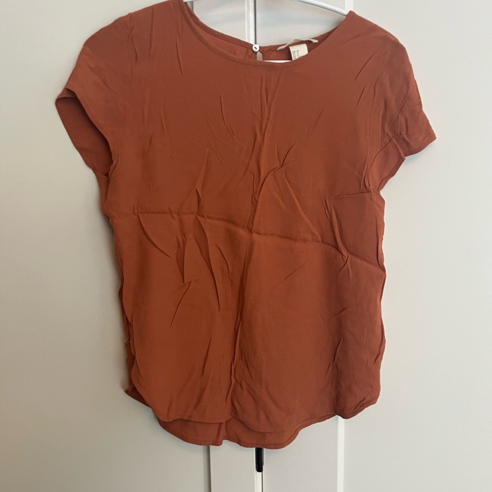 H&M Terracotta Short Sleeve Top